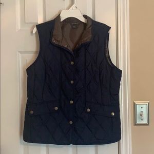 Navy blue quilted Eddie Bauer vest